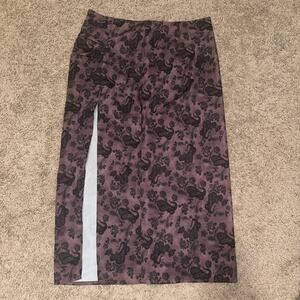 Purple patterned skirt